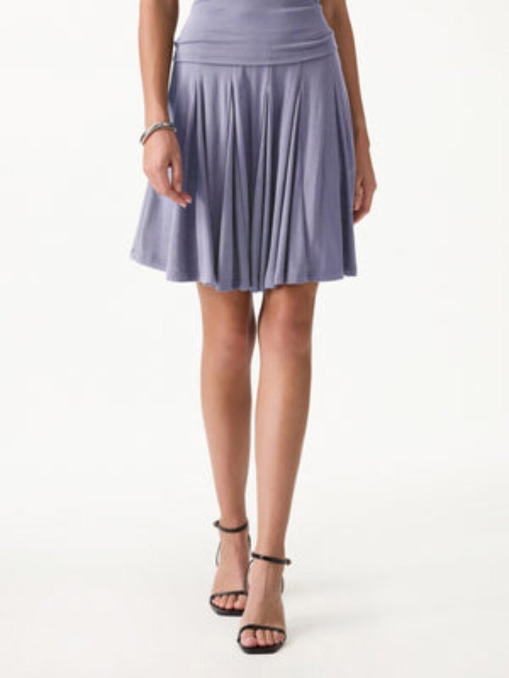 CoolTouch Godet Hem Knee-Length Flare Skirt - Powder Lilac  2XL